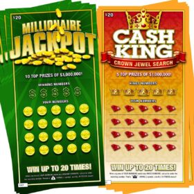 Laughing Smith Realistic Fake Lottery Tickets - 8 Pack Hilarious Gag Gift Prank Scratch Cards - $1 Million & Cash King Winning Jokes for Adults