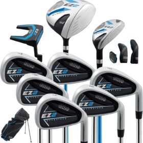 IZZO Golf EZ2 14-Piece Complete Men's Right Handed Golf Club Set with Stand Bag & Putter