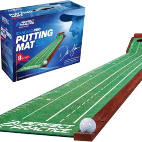 Perfect Practice Golf Putting Mat – Portable Indoor & Outdoor Training Green with Automatic Ball Return System