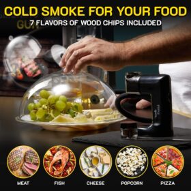 CulinarySmoke™ 14-Piece Pro Cocktail Smoker Kit – Portable Cold Smoke Infuser Gun with Wood Chips, Cloche, and Batteries – Ultimate Barware Gift for Men & Whiskey Lovers