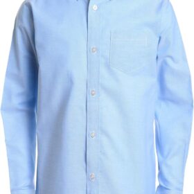 IZOD Boys' Classic Fit Long-Sleeve Oxford Button-Down Shirt - School Uniform & Casual Wear