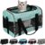 Airline Approved Cat & Dog Carrier – Soft-Sided, Collapsible Pet Travel Bag with Fleece Bed (Fits up to 15 lbs, Green)