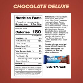 Pure Protein Chocolate Deluxe Bars – High Protein, Low Sugar* Gluten Free Snack (12 Count)