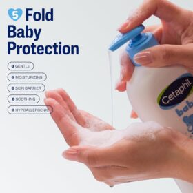 Cetaphil Baby Wash & Shampoo with Organic Calendula – Gentle, Tear-Free 2-in-1 Formula for Delicate Skin & Hair (7.8 fl oz)