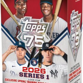 2026 Topps Baseball Series 1 Blaster Box - 6 Packs/72 Cards - Retail Exclusive Holo Foils & Spring Training Variations