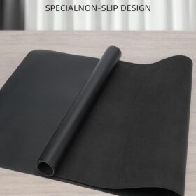 AFIING Extra Large Desk Mat (63" x 17") - Premium PU Leather Office Desk Pad, Non-Slip Waterproof Mouse Pad with Stitches, Full Desk Protector for Keyboard, Laptop & Writing (Black)