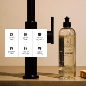 Public Goods Mandarin Basil Dish Soap – 16oz Plant-Based Liquid Detergent, Grease-Fighting & Eco-Friendly