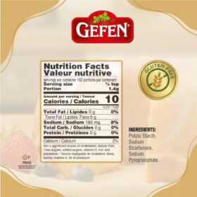 Gefen Aluminum-Free Baking Powder (2 Pack) | 8oz Resealable Canisters | Gluten & Cornstarch Free Double Acting Leavener for Cakes, Cookies & Pancakes