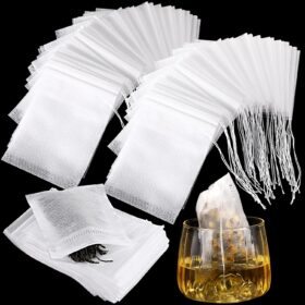 1000 Count Premium Empty Tea Bags with Drawstring – Disposable Filter Sachets for Loose Leaf Tea, Coffee, Herbs & Spices (5 x 7 cm)