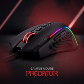 Redragon M612 Predator RGB Gaming Mouse – 8000 DPI Wired Optical Mouse with 11 Programmable Buttons, Macro Support, and Ergonomic Grip