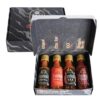 Taba&ntilde;ero Hot Sauce Challenge Box - 4 Pack Spicy Gift Set (Original, Extra, XXX Hot, Dragon's Breath) - Gluten Free, Vegan, Kosher, Mini Glass Bottles