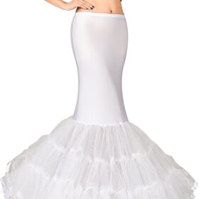 Women's Classic Trumpet Mermaid Bridal Petticoat - Full Hoop Crinoline Underskirt for Wedding Dress & Gowns