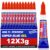 12-Pack Super Glue Gel Single-Use Tubes – Instant Strong Adhesive for Plastic, Wood, Metal, & DIY Crafts – Quick-Dry Thick Formula