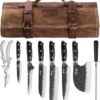 XCHIEF PRO Hand Forged Knife Set – 6-Piece High Carbon Steel Kitchen & Outdoor Cutlery Kit with Portable Bag