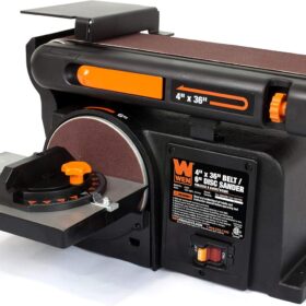 WEN 4 in. x 36 in. 2-in-1 Belt and Disc Sander with Cast Iron Base (6502T)