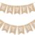 Uniwish Boho Burlap Happy Birthday Banner – Rustic Jute Swallowtail Bunting Decor for Men, Women & Kids – 2-in-1 Reusable Party Flag Sign