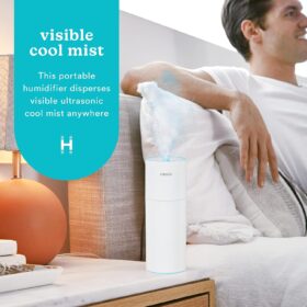 HoMedics TotalComfort Portable Ultrasonic Cool Mist Humidifier with Color-Changing Light – Perfect for Travel, Bedroom, and Office