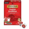 Twinings English Breakfast Black Tea K-Cup Pods for Keurig Brewers | 24 Count | Smooth, Full-Bodied Blend for Hot or Iced Tea