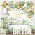 cocomigo 320 PCS Sage Green Bridal Shower Decorations - Complete Party Kit with Backdrop, Balloon Arch, & Tableware for 25 Guests