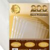GOLD SEAL Diamond Clear Sheet Protectors – 200 Count, 8.5 x 11 Non-Glare Archival Sleeves with Reinforced 3-Hole Punched Edges