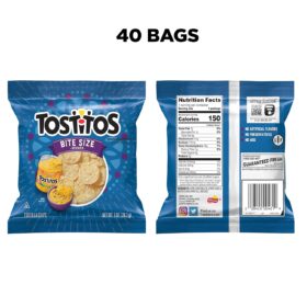 Tostitos Bite Size Rounds Tortilla Chips, 1 Ounce Bags (Pack of 40) – Gluten Free School and Party Snacks