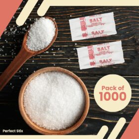 Perfect Stix Bulk Iodized Salt Packets – 1000 Count (.6g Single Serve Portions) for Restaurants, Cafes, and Concessions