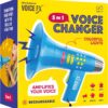 Mini Explorer Rechargeable Voice Changer for Kids – 4-Mode FX Toy with LED Lights, Echo & Volume Control – Easter & Birthday Gift for Boys & Girls (Ages 3-8)