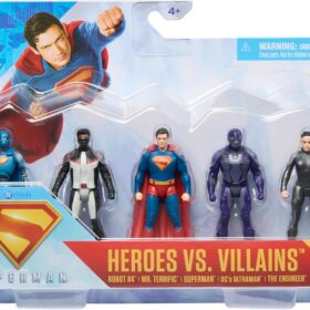 DC Comics Superman: Heroes vs. Villains 5-Pack 3-Inch Action Figures – Stylized Battle-Ready Toy Set for Kids Ages 4+