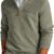 PJ PAUL JONES Men's Slim Fit Quarter-Zip Mock Neck Sweater - Casual Pullover Top