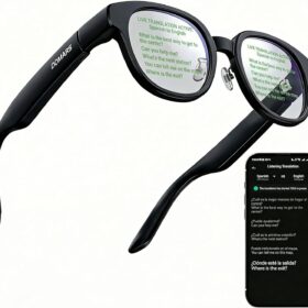 NextGen AI Smart Glasses with AR Display – Real-Time Translation Teleprompter, Bluetooth Audio & Hands-Free Navigation for Travel & Business