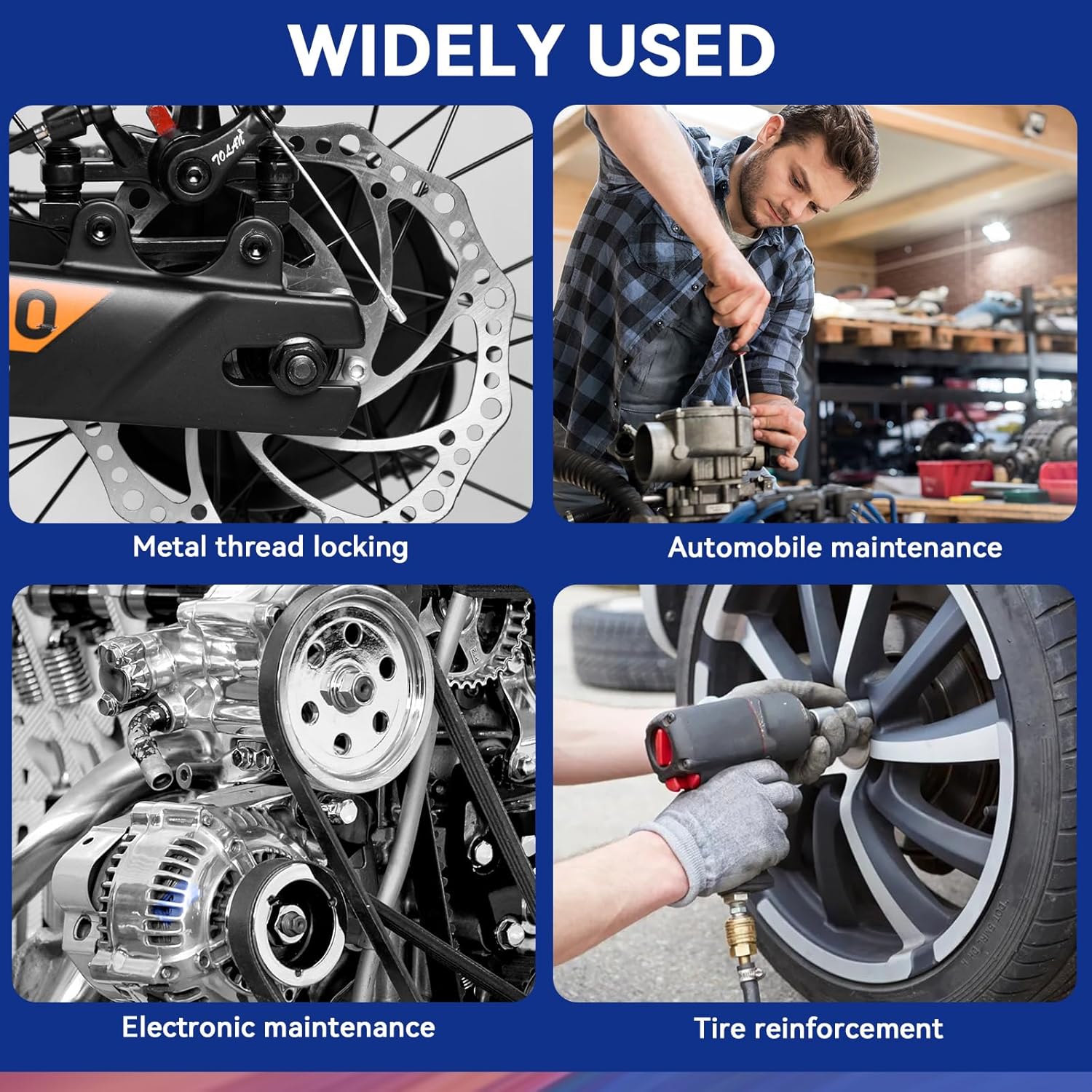 Thread Locker Set – Medium & High Strength Anaerobic Adhesive for Nuts, Bolts & Fasteners – Anti-Vibration, Rust & Corrosion Resistant Sealant for Automotive & Industrial Use (50ml x 2)