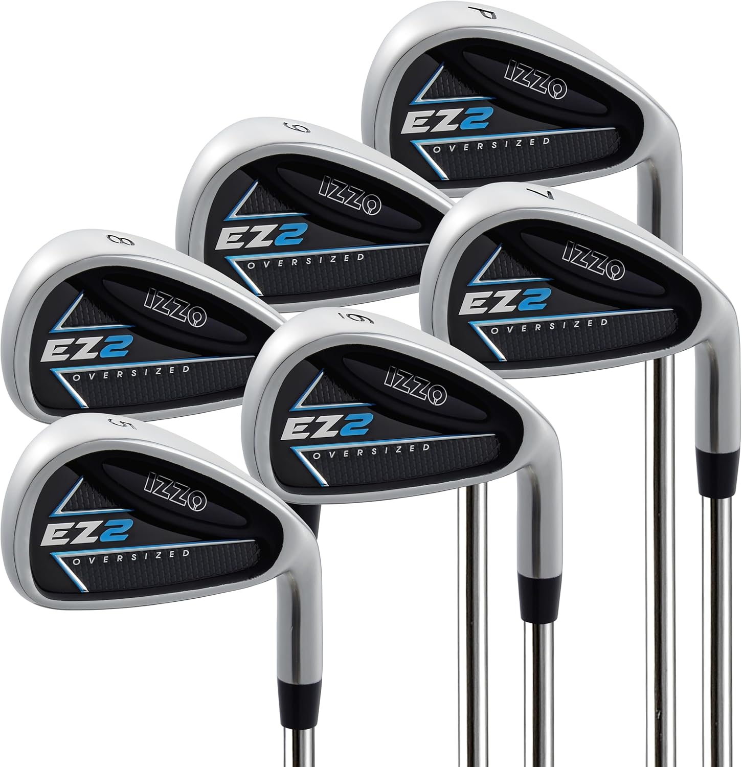 IZZO Golf EZ2 14-Piece Complete Men's Right Handed Golf Club Set with Stand Bag & Putter