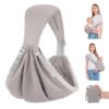 Premium Adjustable Baby Sling Carrier – Breathable Ergonomic Hip Seat for Newborns to Toddlers (6-40 lbs), Lightweight & Portable One-Shoulder Design – Grey