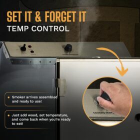 SmokinTex 'The XL' Electric Smoker - 80 lb. Capacity Stainless Steel Outdoor Meat Smoker with Dual Heating Elements