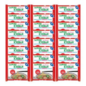 SAPPORO ICHIBAN Original Ramen Noodles – Japanese Soy Sauce Flavor Instant Soup (3.5 Oz Pouch, Pack of 24)
