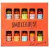 Smokehouse by Thoughtfully | Gourmet Hot Sauce Gift Set – 10-Piece Flavor Variety Pack with Mango Habanero, Bacon Cayenne, Smoky Bourbon & Jalapeño