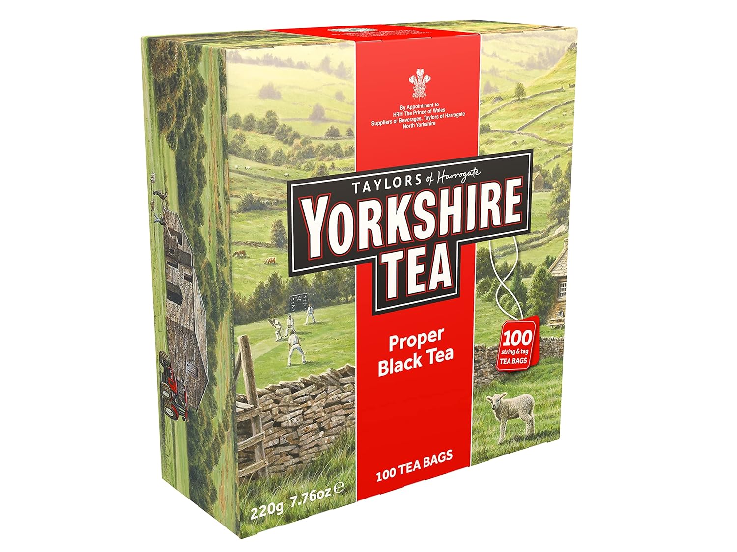Yorkshire Tea Original Red - 100 Premium Black Tea Bags | Classic English Breakfast Blend for Kettles & Teapots