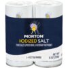 Morton Iodized Salt Shakers (8 oz) - 2 Pack Dispensers | Essential Kitchen Table Seasoning & Camping Supplies