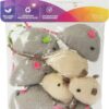 SmartyKat Skitter Critters Catnip Cat Toys - Value Pack of 10 Mice - Eco-Friendly Filled Catnip Toy for Exercise, Hunting & Play