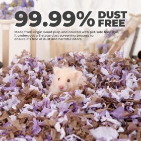 mini&moe 50L Dust-Free Small Animal Bedding – Natural Odor Control & Moisture Absorbent Paper Litter for Hamsters, Guinea Pigs, Rabbits & More