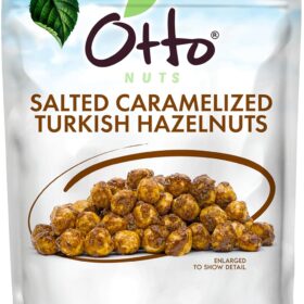 Otto Nuts Salted Caramelized Hazelnuts - Premium Turkish Hazelnuts, Non-GMO & Vegan Protein Snack (5 oz) Resealable Pouch