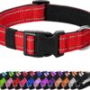 PenSeepet Padded Neoprene Reflective Dog Collar – Soft, Breathable Quick-Release Safety Collar for Medium & Large Dogs
