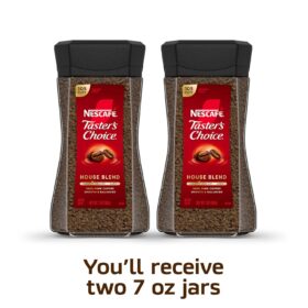 NESCAFÉ Taster's Choice House Blend Instant Coffee — 100% Real Arabica & Robusta, Smooth Light Roast, 2 Count (Pack of 2)