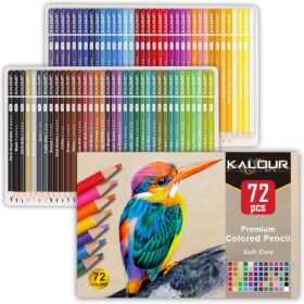 KALOUR 72-Count Soft Core Colored Pencils Set – Professional Coloring & Sketching for Artists, Adults, & Kids