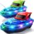 SYMA Q16 RC Boats for Kids and Adults - 2 Pack High-Speed Remote Control Boats with Water Spray & LED Lights - 40 Min Runtime, 2.4GHz Racing for Pool and Lake