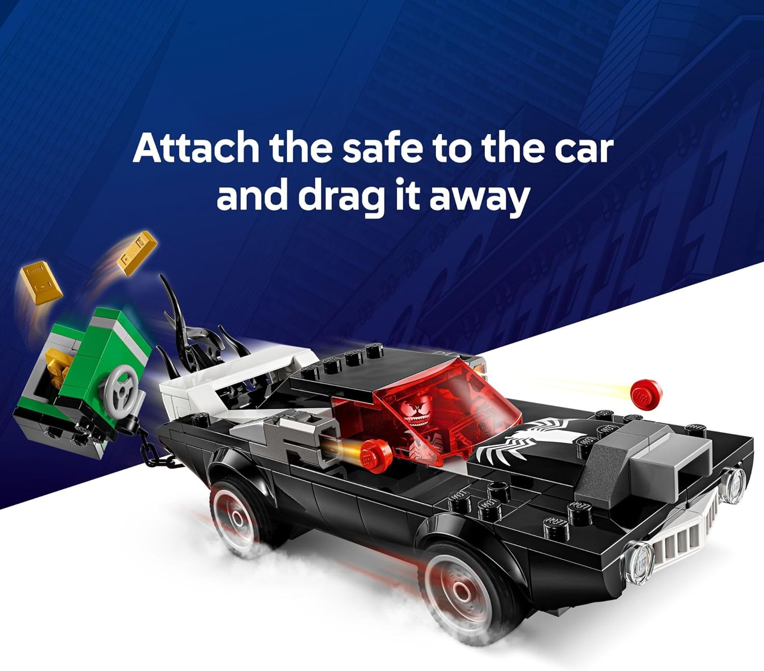 LEGO Marvel Spider-Man vs. Venom Muscle Car Set 76309 | Buildable Toy with Minifigures for Kids Ages 7+