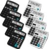 Flutesan 8-Pack Solar Desktop Calculators – 12-Digit Dual Power with Large Display and Big Buttons for Office, Home & School