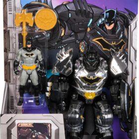 DC Comics Metal Force Batman Action Figure – 6-Inch Transformable Toy with 4-Inch Mini Figure, Built-in Blaster & Armor Suit – Super Hero Gift for Boys & Girls Ages 4+