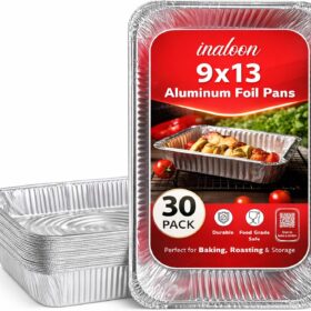 Premium 9x13 Aluminum Foil Pans – 40 Pack Heavy-Duty Disposable Steam Table Pans for Baking, Catering, Roasting & Freezing