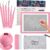 iVyne All-in-One Vinyl Weeding Kit: Rechargeable A4 Light Pad, Essential Craft Tools, and Patented Scrap Collector for Cricut, Silhouette & DIY Projects - Pink